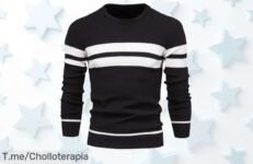 Renueva tu armario con el super chollo del Suéter de Otoño, un diseño patchwork que te mantendrá a la moda y abrigado ¡Aprovecha este ofertón antes de que se agote!
