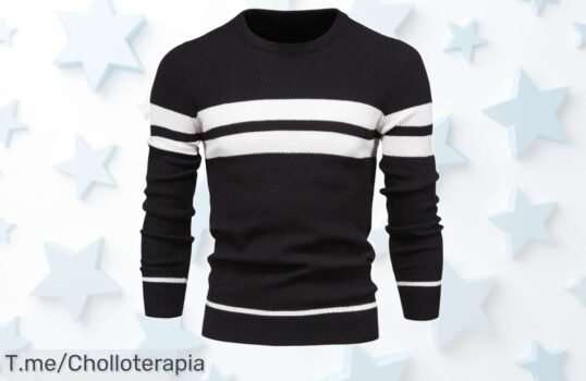Renueva tu armario con el super chollo del Suéter de Otoño, un diseño patchwork que te mantendrá a la moda y abrigado ¡Aprovecha este ofertón antes de que se agote!