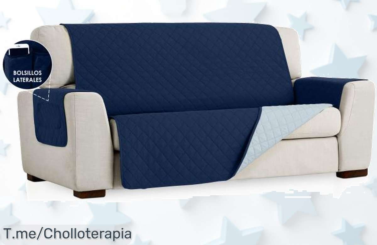 Renueva tu sofá con el increíble Cubre Sofá HOMESOL®: reversible, acolchado y fácil de limpiar. ¡No te pierdas este ofertón único! Actúa ya antes de que se agote.