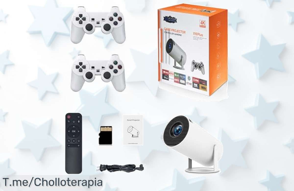 Revive tus juegos favoritos con el TechBrix X10 Plus, un proyector retro 4K HD que incluye controladores inalámbricos. Obtén esta oferta limitada y juega como nunca antes.