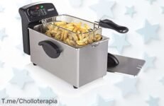 Sorpréndete con la Freidora Eléctrica de 3L: cocina deliciosas papas fritas en un instante a precio loco, solo por tiempo limitado ¡No te quedes sin ella, actúa ya!