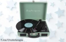 Tocadiscos vintage a precio loco: digitaliza tus vinilos y revive recuerdos con estilo, ¡no dejes pasar este chollo único y hazlo tuyo antes que se agote!