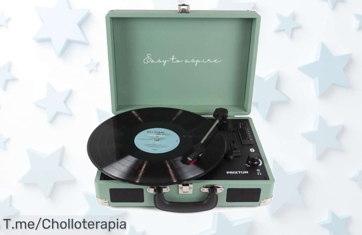 Tocadiscos vintage a precio loco: digitaliza tus vinilos y revive recuerdos con estilo, ¡no dejes pasar este chollo único y hazlo tuyo antes que se agote!