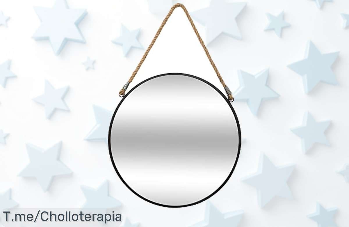 Transforma Tu Espacio Con El Espejo Redondo De Metal: Estilo Moderno, Ligero Y Fácil De Colgar. ¡No Pierdas Este Ofertón Único Que Se Agota Rápido!
