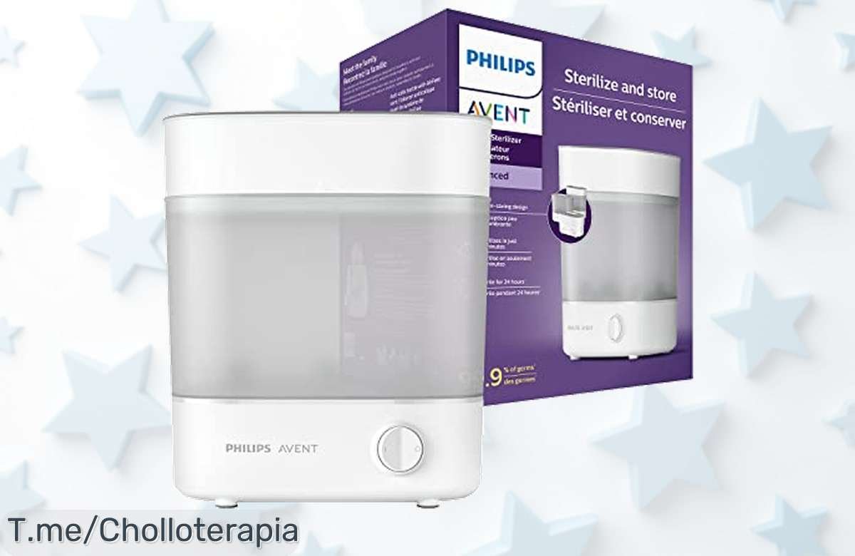 Transforma la hora del biberón con el esterilizador Philips Avent que elimina 99,9% de gérmenes en solo 10 minutos. Super chollo limitado, ¡compra ya antes de que se acabe!