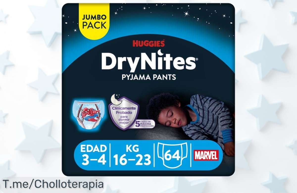 Transforma las noches de tu hijo en aventuras mágicas con Huggies DryNites Pijama Pants, ¡ofertón exclusivo que no puedes dejar escapar! Compra ya y asegura su descanso ideal.