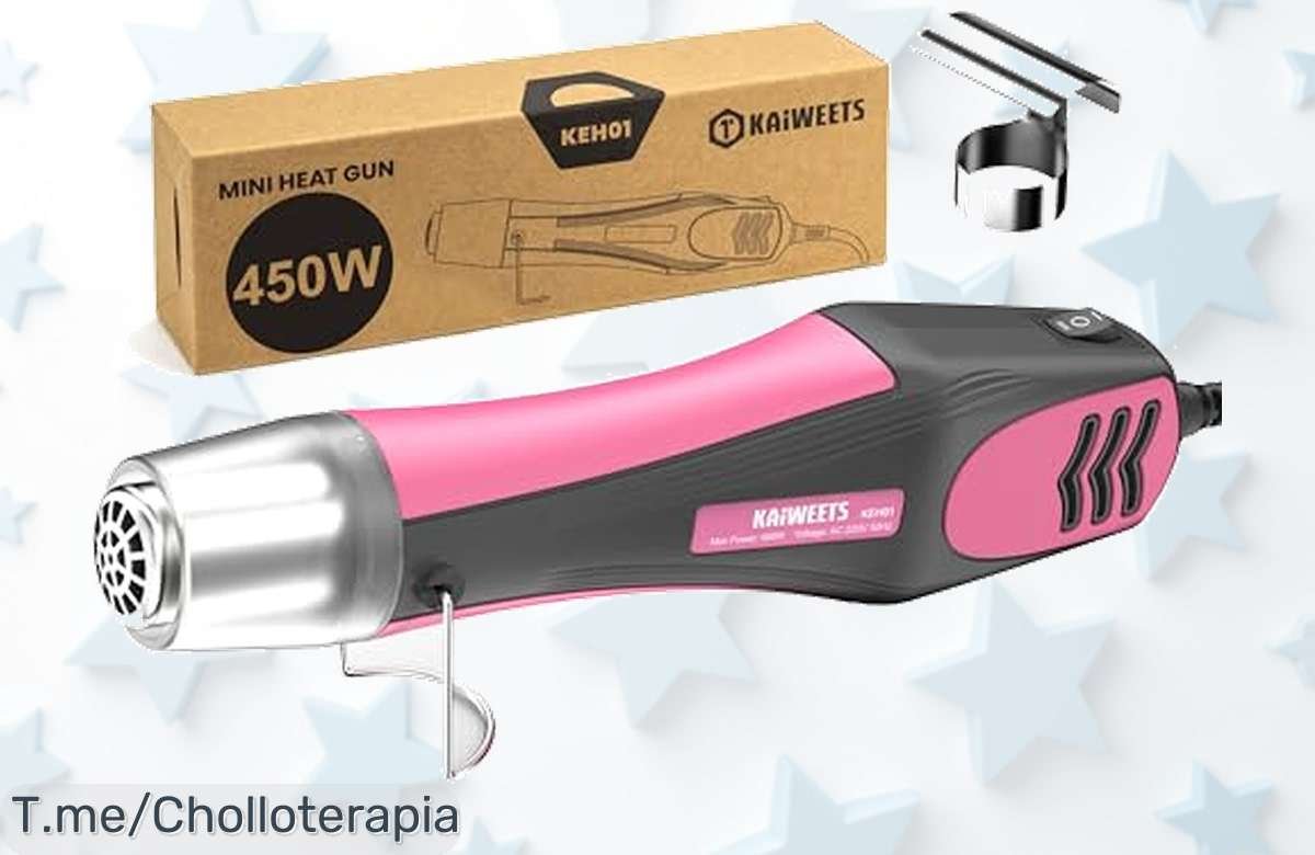 Transforma tu bricolaje con la pistola de aire caliente KAIWEETS, un super chollo a precio loco que desolda en segundos. ¡Aprovecha esta oferta limitada y compra ya!