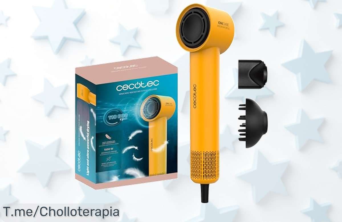 Transforma tu cabello con el secador Cecotec Ionicare Rockstar Style: ¡secado rápido y silencioso que cambiará tu rutina! No dejes pasar este ofertón único, actúa ya antes de que se agote.