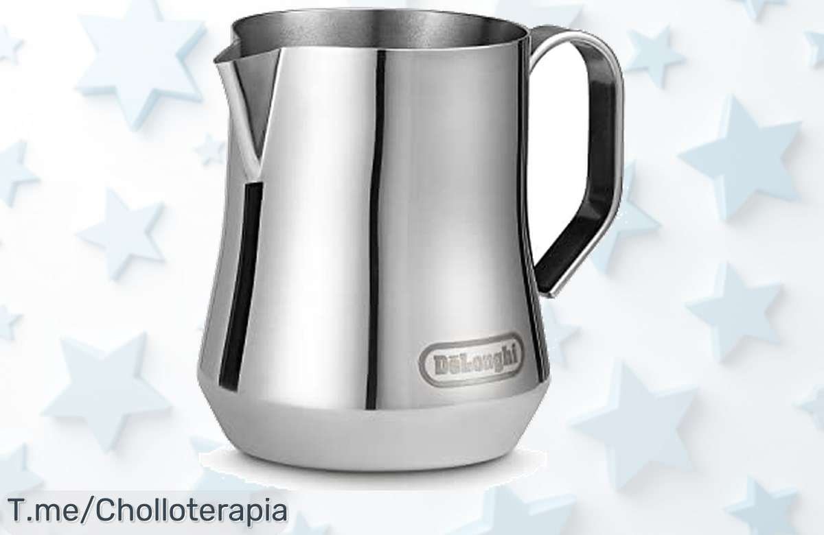 Transforma tu café cotidiano en una experiencia de barista con la Jarra Espumadora De’Longhi, un arte que no puedes dejar escapar. ¡Precio loco por tiempo limitado!