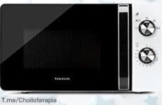 Transforma tu cocina con el Taurus Microondas 20L: calienta rápido, controla potencias y ahorra tiempo ¡No dejes pasar este ofertón limitado!