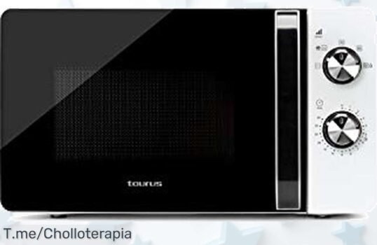 Transforma tu cocina con el Taurus Microondas 20L: calienta rápido, controla potencias y ahorra tiempo ¡No dejes pasar este ofertón limitado!