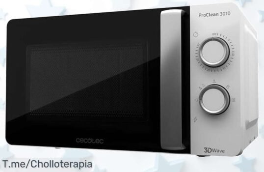Transforma tu cocina con el microondas Cecotec Proclean 3010, ¡un ofertón único que no podrás dejar pasar! Rápido y eficiente, solo por tiempo limitado