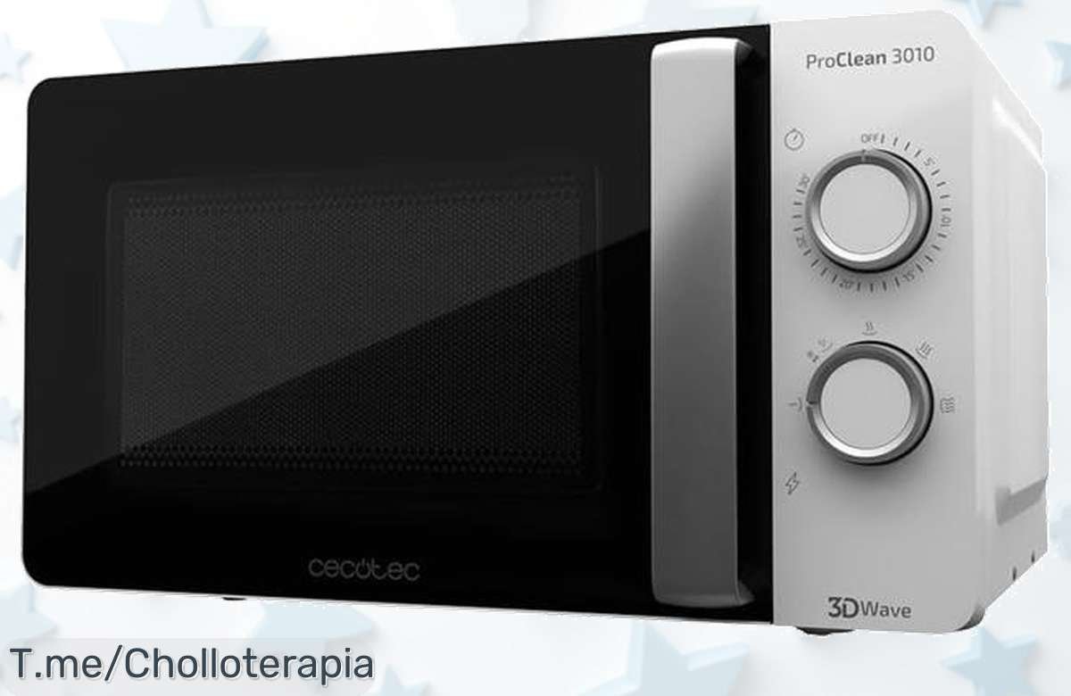 Transforma tu cocina con el microondas Cecotec Proclean 3010, ¡un ofertón único que no podrás dejar pasar! Rápido y eficiente, solo por tiempo limitado.