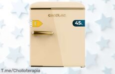 Transforma tu cocina con la Cecotec Nevera Retro de 45L, un super chollo que mantiene tus bebidas frías y le da estilo a tu hogar ¡Compra ya antes de que se agote!