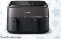 Transforma tu cocina con la Philips Airfryer DualBasket: ¡9L de felicidad y crujientes platillos al mismo tiempo! Atrapa este super chollo antes que se acabe