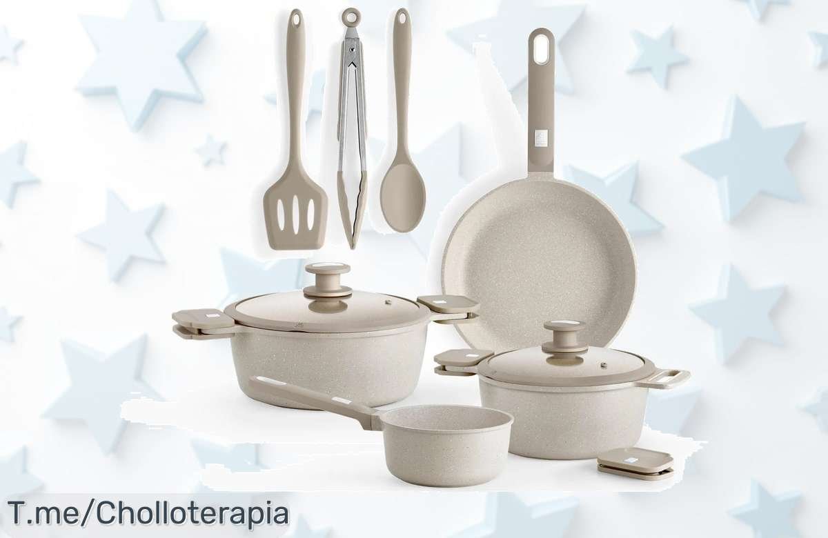 Transforma tu cocina con la batería Monix de 9 piezas, un super chollo de aluminio moderno que hará lucir tus platos. ¡Aprovecha esta oferta limitada y compra ya!