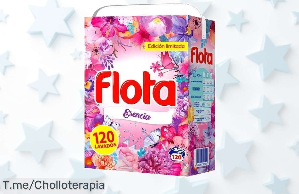 Transforma tu colada con FLOTA Detergente en Polvo, 120 lavados de brillo impresionante. ¡Aprovecha este ofertón de locura y compra ya antes que se agote!