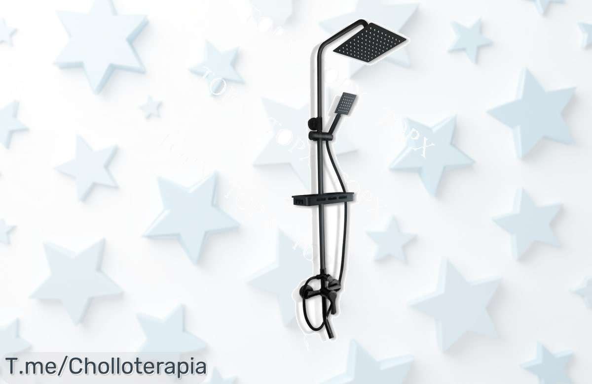 Transforma tu ducha en un spa con nuestro sistema de ducha negro, tres funciones que te rejuvenecerán. ¡No pierdas este super chollo por tiempo limitado!