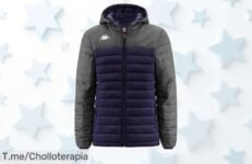Transforma tu estilo con la Kappa-Chaqueta MIDDLE-A para Hombre, un super chollo que redefine tus entrenos ¡Oferta limitada, no dejes escapar este ofertón!