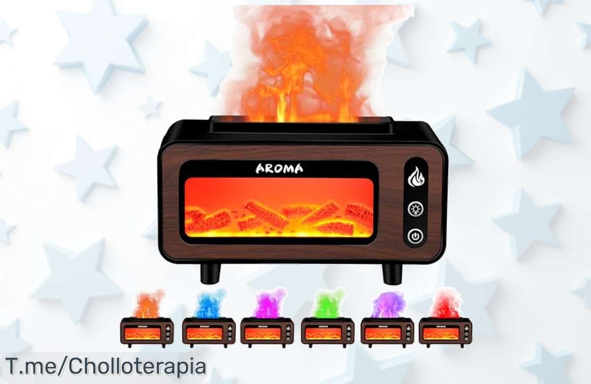 Transforma tu hogar con el Difusor de Aroma Efecto Llama: Humidificador Silencioso a un Precio Loco. ¡Apresúrate, este Ofertón no durará! Aprovecha esta ganga y vive el bienestar.