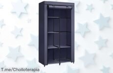 Transforma tu hogar con el armario de tela más estiloso y funcional que jamás hayas visto: ¡montaje fácil, espacio ideal y precio loco! Aprovecha este ofertón antes de que se acabe