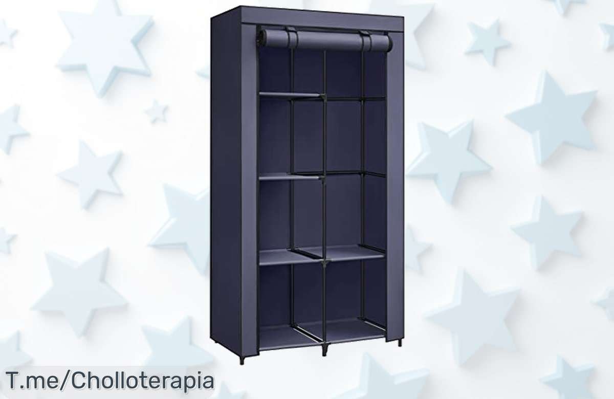 Transforma tu hogar con el armario de tela más estiloso y funcional que jamás hayas visto: ¡montaje fácil, espacio ideal y precio loco! Aprovecha este ofertón antes de que se acabe.