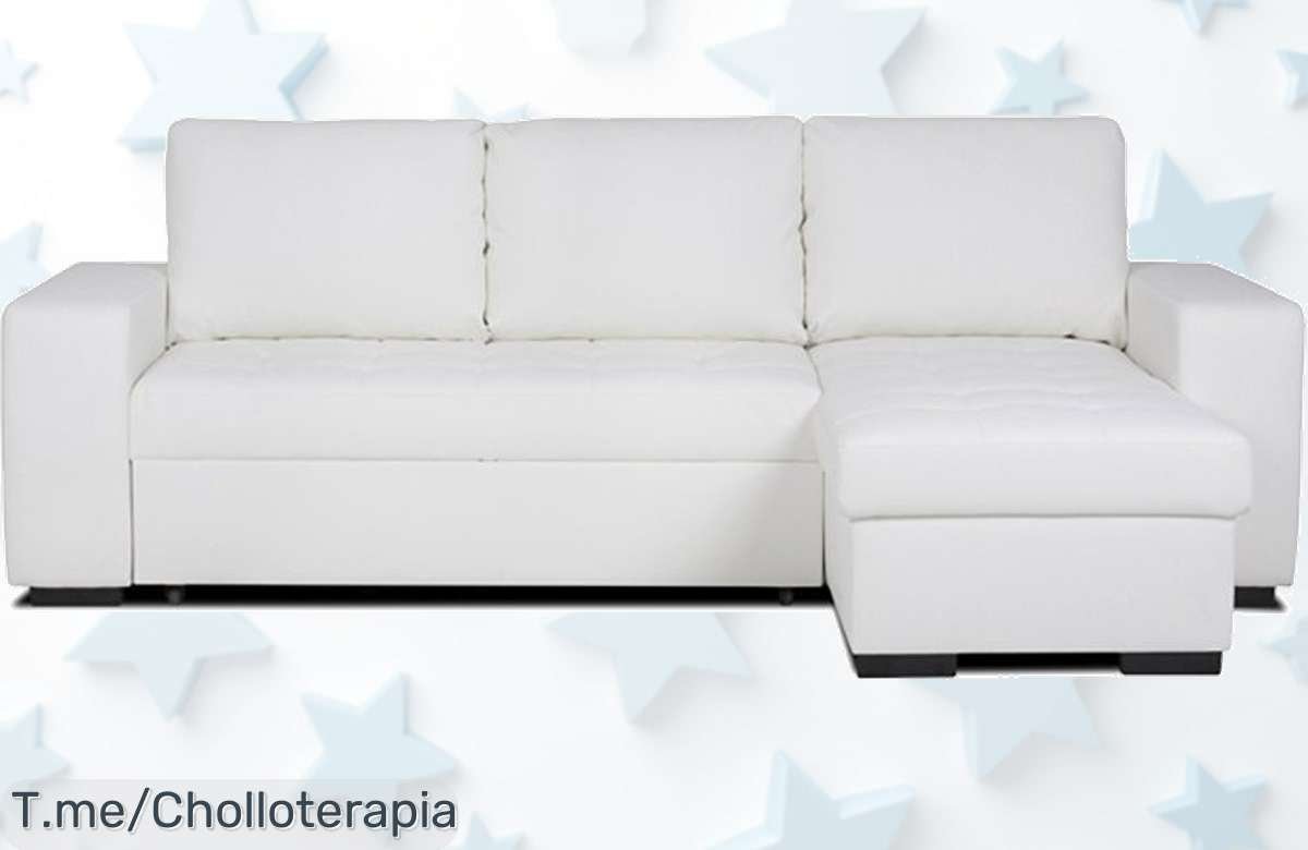 Transforma tu hogar con el chaise longue reversible HARRY en piel sintética, una oferta limitada que no puedes dejar pasar. ¡Cómpralo ya y disfruta de un super chollo!