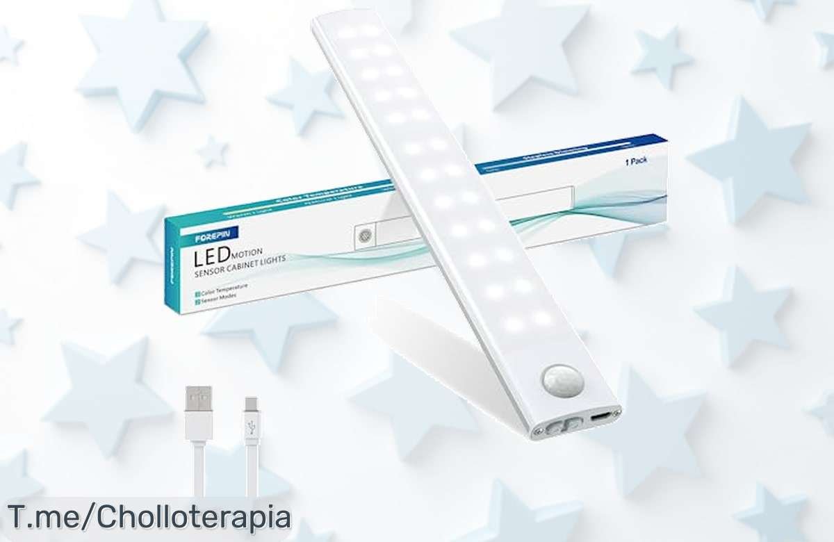 Transforma tu hogar con el espectacular chollo de luz armario LED: brilla al instante y disfruta 10 horas de iluminación. ¡No te quedes sin él, compra ya antes que se agote!