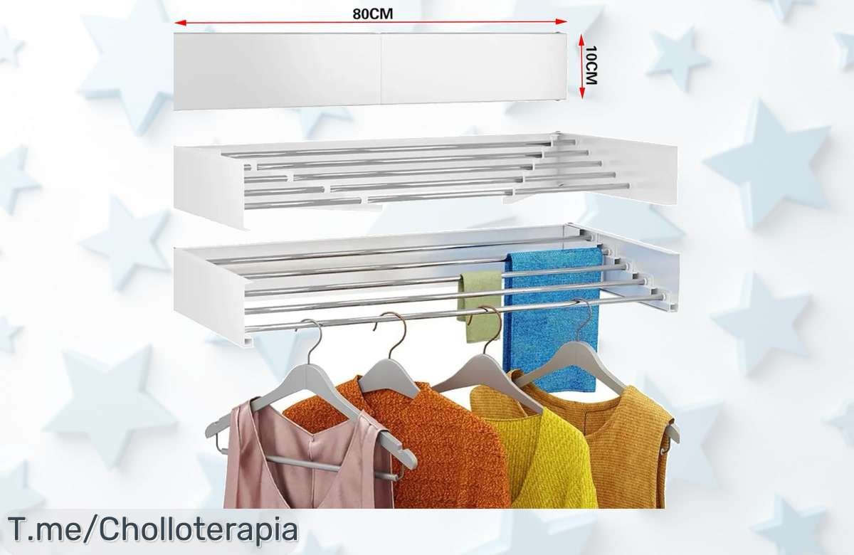 Transforma tu hogar con el tendedero Mikomika, plegable y resistente como nunca antes. ¡Aprovecha este super chollo limitado y organiza tu espacio ya!