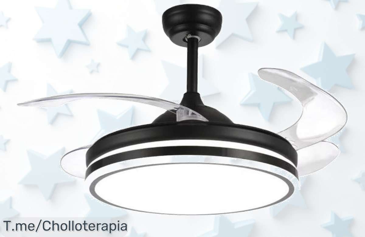 Transforma tu hogar con el ventilador de techo Atenas: motor DC, aspas desplegables y luz LED ajustable. ¡No te quedes sin este ofertón que vuela!