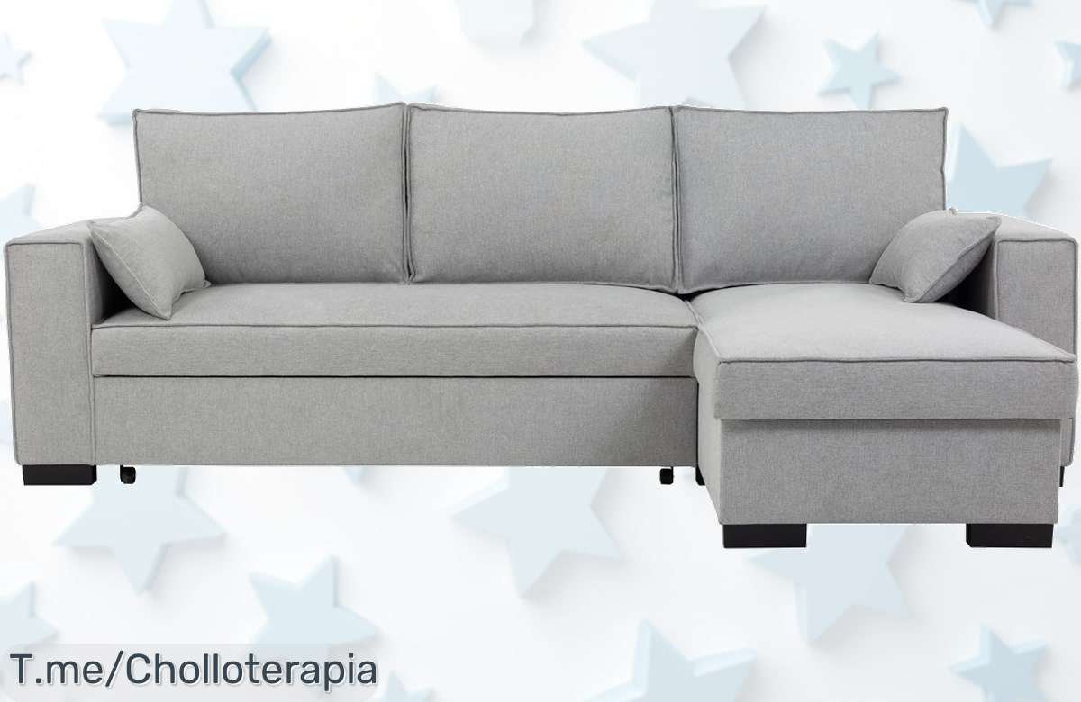 Transforma tu hogar con la chaise longue reversible Marlon, ¡un diseño elegante que ahorra espacio y se convierte en cama! Ofertón por tiempo limitado, no te quedes sin el tuyo.