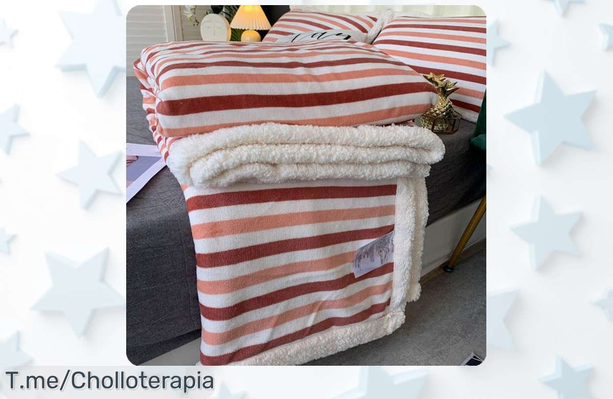 Transforma tu hogar con nuestra Manta Reversible de Sherpa: suavidad inigualable y abrigo total. Aprovecha este ofertón único, ¡compra ya antes de que se agote!