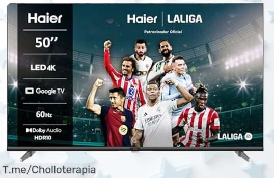 Transforma tu hogar en un cine con la Haier 50 Smart TV 4K UHD, un super chollo que te ofrece colores vibrantes y acceso a Netflix y Disney+ ¡Compra ahora antes de que se agote!