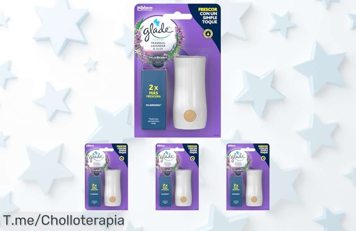 Transforma tu hogar en un oasis de relajación con el ambientador Glade de lavanda: ¡ofertón limitado! Disfruta su fragancia duradera y elimina malos olores. Compra ya antes que se acabe este chollazo.