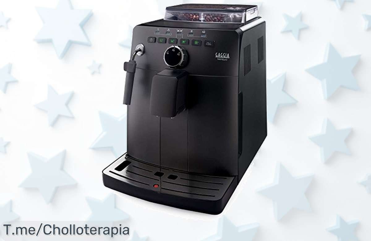 Transforma tu hogar en una cafetería con la Gaggia Naviglio Black, café recién molido al instante y cappuccinos de calidad profesional. ¡No te pierdas este super chollo limitado!