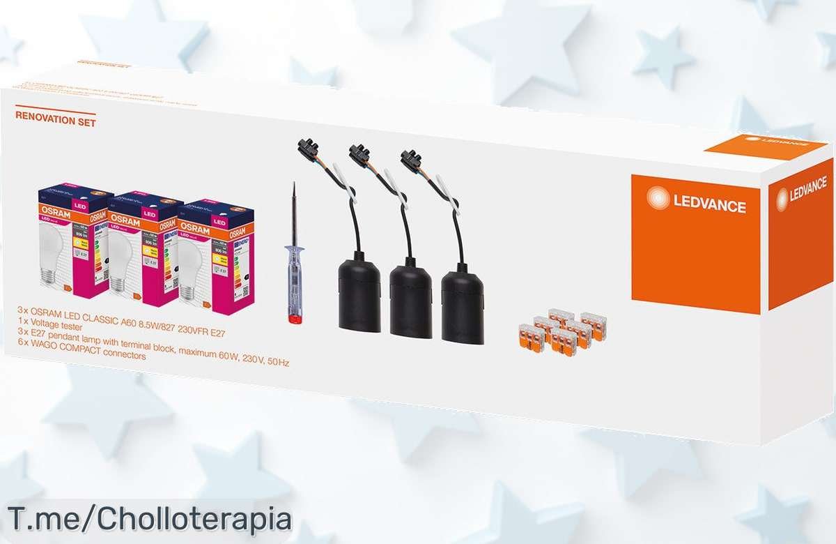 Transforma tu hogar ya con el Kit de LEDVANCE: brillo increíble, ahorro a lo grande y diseño espectacular. ¡No te pierdas este super chollo en oferta limitada!