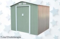 Transforma tu jardín con la caseta metálica Gardiun Sunderland: diseño atractivo y acero resistente para organizar todo ¡No te pierdas este super chollo, actúa ahora!