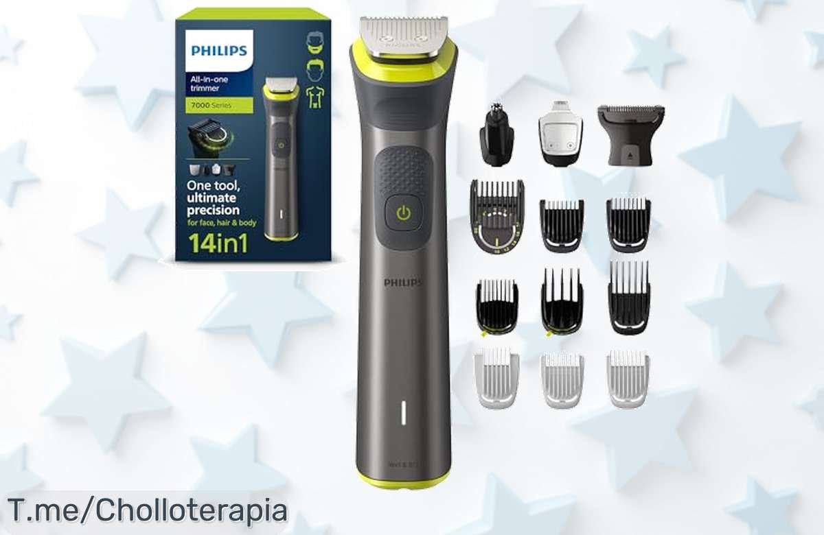 Transforma tu look con la Recortadora Philips Serie 7000: ¡21 longitudes y carga rápida te esperan! ¡Hazte con este ofertón antes que se agote en un precio loco!