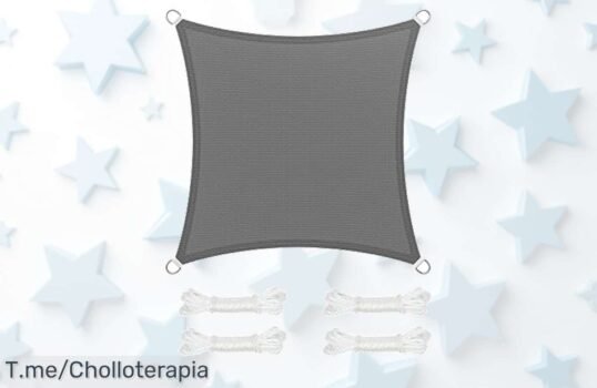 Transforma tu patio en un oasis veraniego con nuestra Vela de Sombra 2x2 m, que repele el sol al 85% ¡No te pierdas este super chollo antes de que se agote!