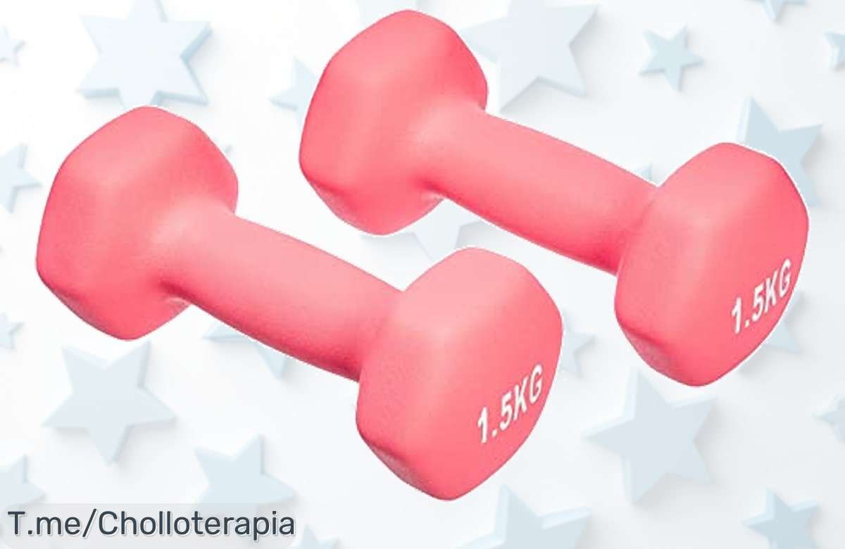 Transforma tu rutina con las mancuernas de neopreno Amazon Basics, súper ligeras y perfectas para principiantes. ¡Aprovecha este ofertón antes que se agoten!