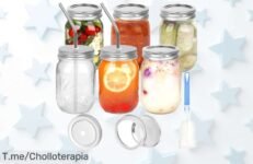 Transforma tus conservas con 6 tarros de cristal herméticos a un precio loco y disfruta de frescura en cada bocado ¡No te pierdas este super chollo, compra ya!