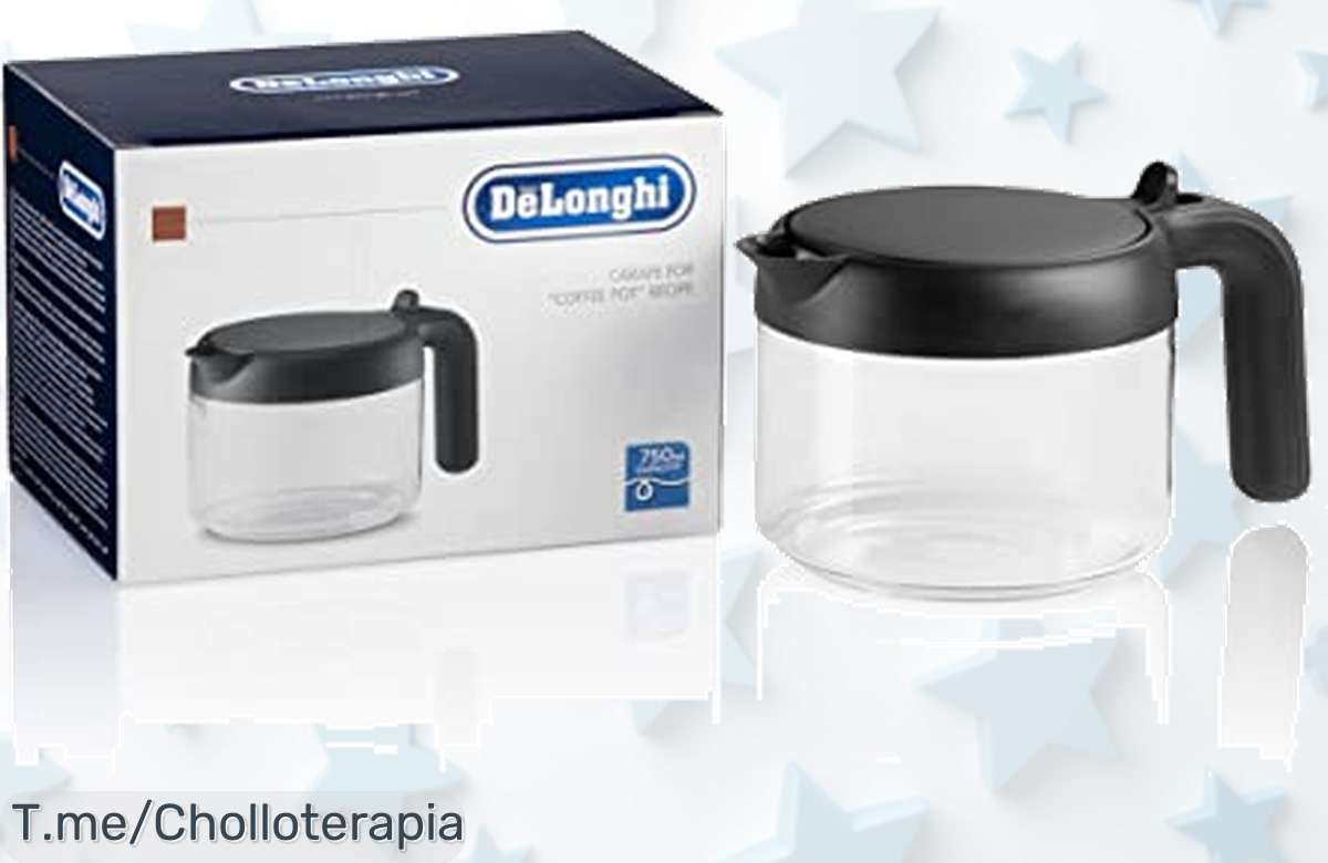 Transforma tus momentos de café con la Jarra De’Longhi para 6 Tazas a un precio loco ¡No te quedes sin este ofertón exclusivo! Compra ya y disfruta cada sorbo.