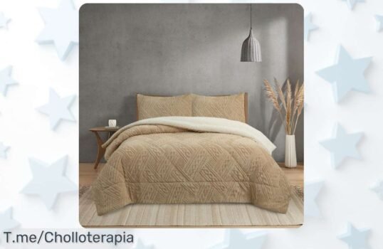 Transforma tus noches con el edredón invierno sherpa extra grueso, suavidad y calidez a un precio loco ¡No dejes pasar este ofertón y compra ya antes de que se agote!