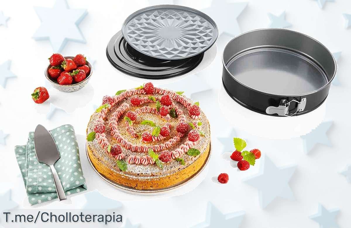 Transforma tus postres en delicias con el molde redondo de 27 cm, un super chollo que hará brillar tu cocina. ¡No te quedes sin el tuyo y compra ahora antes de que se agoten!