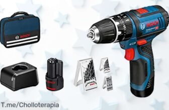 Transforma tus proyectos con el Taladro Percutor Bosch 12V a un precio loco, potente y completo con 39 accesorios ¡No dejes pasar este ofertón! Compra ya antes que se agote