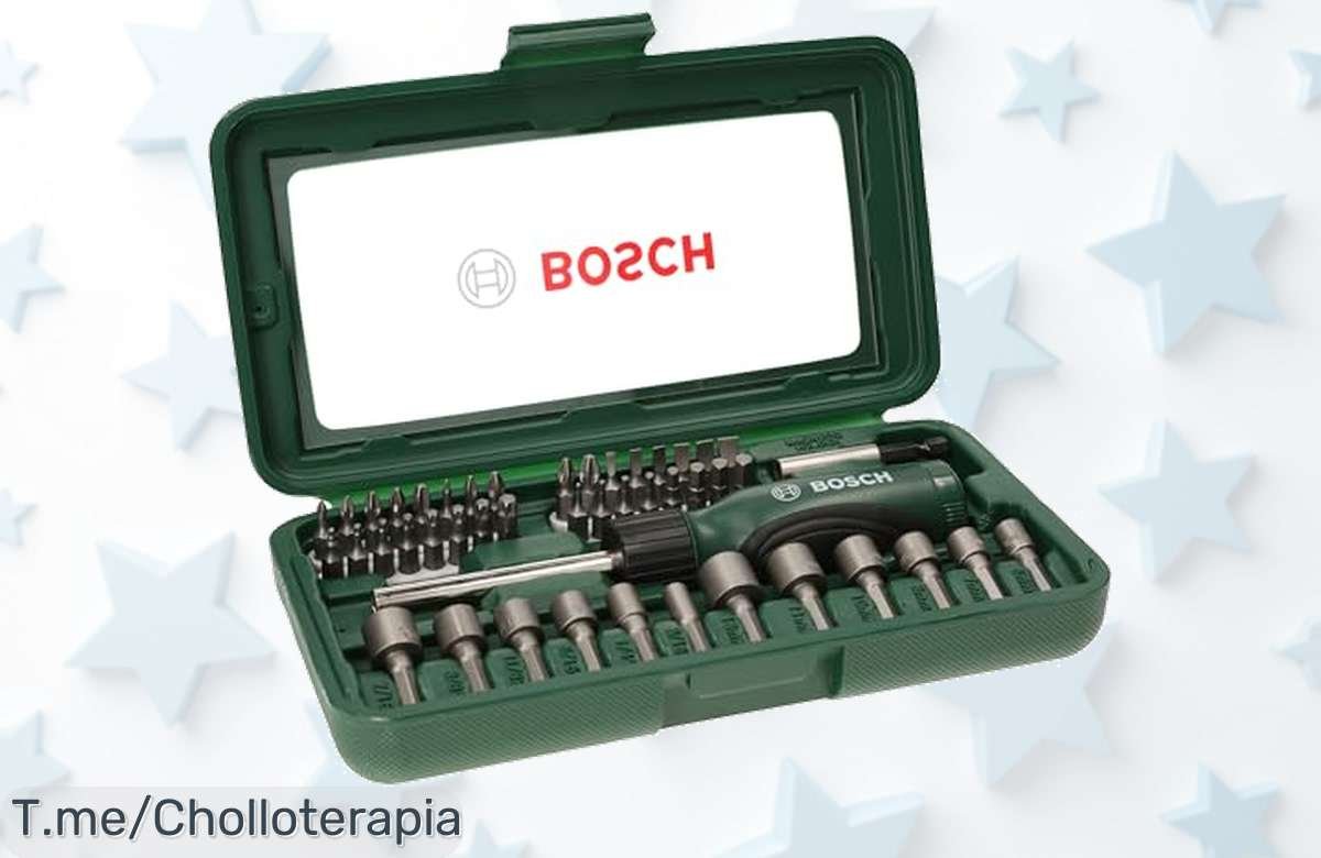 Transforma tus proyectos con el super chollo de herramientas Bosch: 46 piezas esenciales, cambio rápido y comodidad total. ¡No te pierdas este ofertón limitado!
