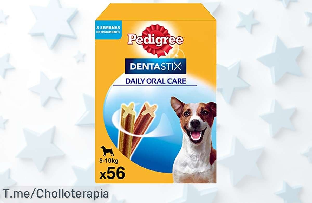 Tu perro merece una sonrisa brillante: aprovecha este super chollo de Pedigree Dentastix, 56 unidades para un aliento fresco y limpieza dental. ¡Compra ahora antes que se agote!