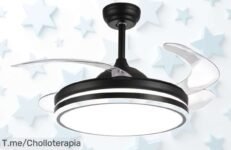 Ventilador de Techo Atenas: Super chollo con luz LED y control remoto, ¡disfruta del frescor que mereces! Oferta limitada, no te lo pierdas, compra ya antes de que se agote