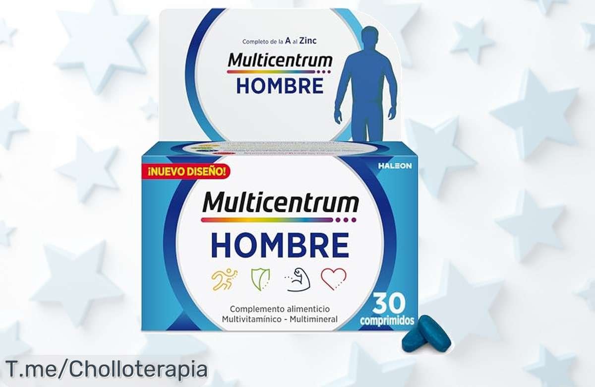Activa tu energía y defiende tu salud con Multicentrum Hombre: ¡vitaminas esenciales a precio loco! Fortalece tus huesos, super chollo limitado, compra ya antes que se acabe.