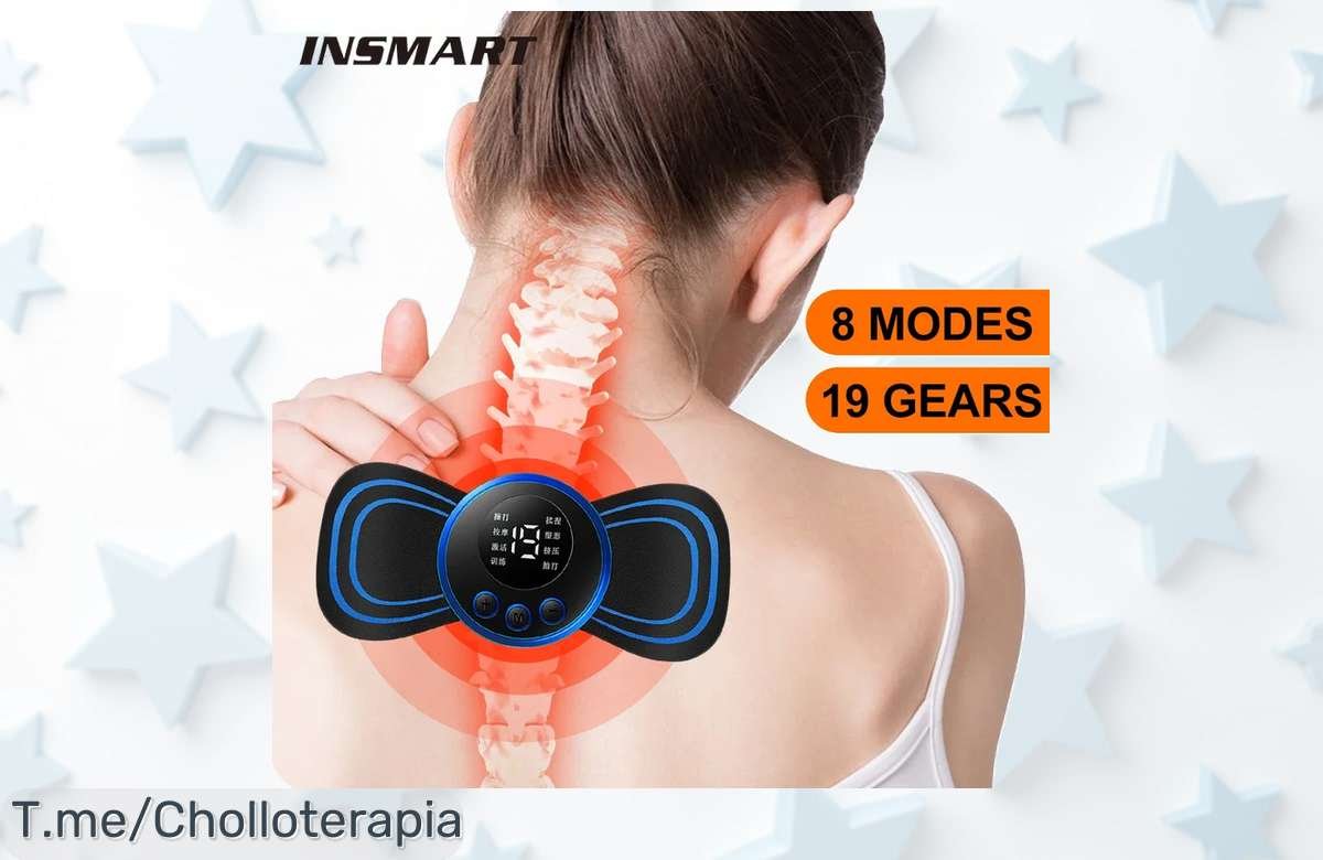 Alivia tu fatiga muscular con el masajeador de cuello Mini, 8 modos increíbles para un relax total. Aprovecha este ofertón único y consigue el tuyo antes de que se agoten.